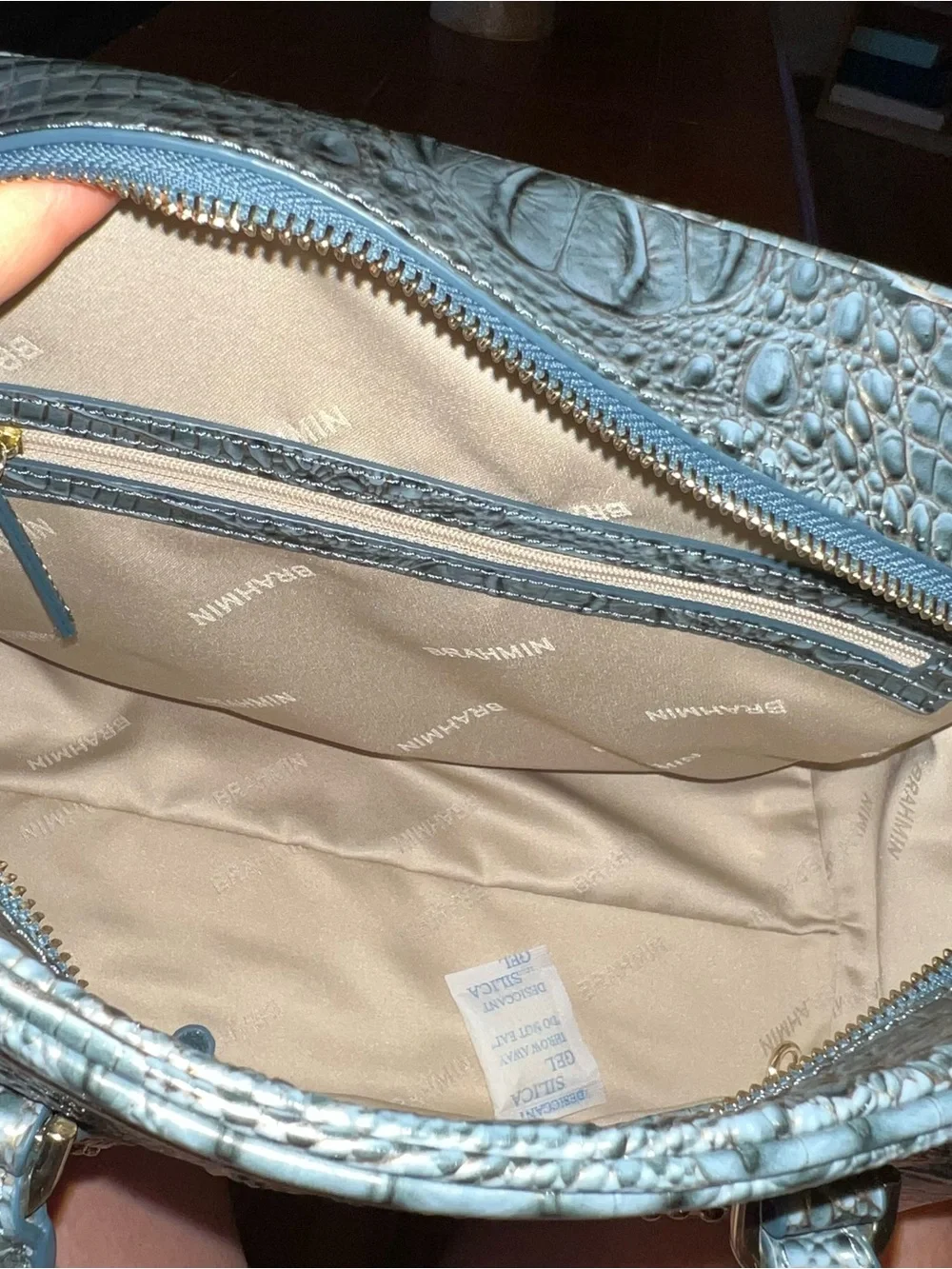 Brahmin Marissa Satchel in Slate Stratos